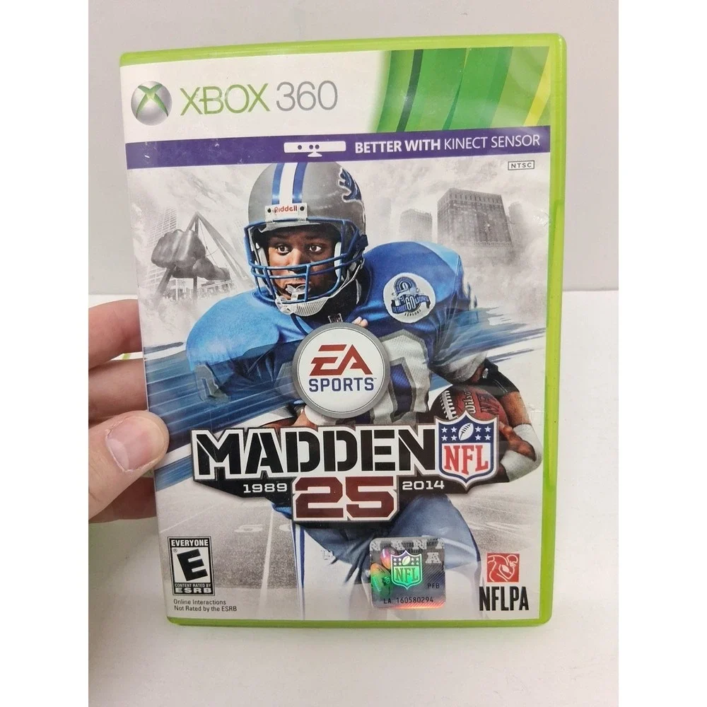 Xbox 360 Lot Of 5 Games, NFL MADDEN 08, 16, 25, Fifa 07 Soccer, The Biggest...